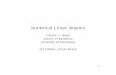 Numerical Linear Algebra - School of Statistics : … Linear Algebra Charles J. Geyer School of Statistics University of Minnesota Stat 8054 Lecture Notes 1 Numerical Linear Algebra