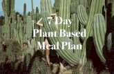 7 Day Plant Based Meal Plan · 7/5/2018 · WELCOME First of all thank you so much for downloading this meal plan. Im so excited to share it with you all! My main reason for starting