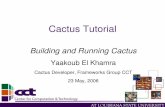 Cactus Tutorial - Cactus Code — Welcomecactuscode.org/documentation/tutorials/BuildingCactus.pdf · Cactus Tutorial Building and Running Cactus Yaakoub El Khamra Cactus Developer,