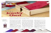 lining a Jewelry Chest - Woodsmith.com · products like leather and felt, can ... lining a Jewelry Chest} Fabric glue ... through the steps of making a holder for rings. W