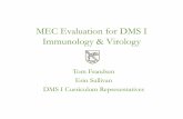 MEC Evaluation for DMS I Immunology & Virology · MEC Evaluation for DMS I Immunology & Virology Tom Frandsen ... • Ability of quiz and exam questions to reflect the content/emphasis