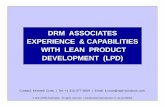 DRM ASSOCIATES EXPERIENCE & CAPABILITIES WITH LEAN PRODUCT ... · implement lean product development practices including the following: • Defined a target costing/design to cost