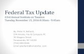Federal Tax Update - School of Management - … · 2018-04-22 · Federal Tax Update 63rd Annual Institute on Taxation Tuesday, ... IRS published a 202 page Manual to summarize all