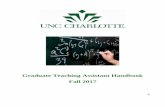 Graduate Teaching Assistant Handbook ... - gradlife.uncc.edu · Faculty, staff, and administrative officers at UNC Charlotte are required by FERPA to treat education records confidentially,