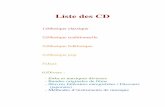 Liste des CD - Maison de la Culture du Japon à Paris · Liste des CD 1) Musique classique 2) Musique traditionnelle 3) Musique folklorique 4) Musique pop 5) Jazz 6) Divers : - Enka