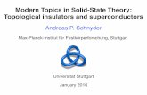 Modern Topics in Solid-State Theory: Topological ... · Modern Topics in Solid-State Theory: Topological insulators and superconductors Universität Stuttgart. 1. Topological band