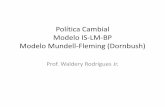 Política Cambial Modelo IS LM BP Modelo Mundell‐Fleming ...€¦ · Política Cambial Modelo IS‐LM‐BP Modelo Mundell‐Fleming (Dornbush) Prof. Waldery Rodrigues Jr.