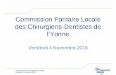 Commission Paritaire Locale des Chirurgiens-Dentistes … · Montant PCAP Montant PCAP Montant PCAP Montant PCAP Montant PCAP Soins dentaires 1 688 016 1,0% 151 464 11,5% 129 443