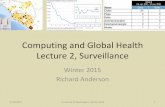 Computing and Global Health Lecture 2, Surveillance · Computing and Global Health Lecture 2, Surveillance Winter 2015 Richard Anderson ... •Hardware •Services •etc. Services
