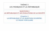 THÈME 5 LES FRANÇAIS ET LA RÉPUBLIQUE - … · • En outre, leurs conditions de vie se détériorent avec la crise de 1929. ... Que redoute la gauche? Q2. Comment réagit-elle?
