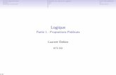 Logique - Partie 1 : Propositions Prédicatslaurent.debize.free.fr/btssio/BTS_SIO_Logique_Propositions.pdf · La logique qui ne comporte que ces deux valeurs de v erit e est appel