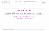 Guide Utilisateur SIECLE V12.0-2012-01 - cria.ac …cria.ac-amiens.fr/ARENA/SIECLE/SIECLE-Guide-Utilisateur-V12.0-2012... · Personnaliser dans le module « Commun », les données