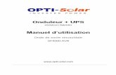Onduleur + UPS - OPTI-Solar Manual/SP4000-AVR Manual 2012… · Onduleur + UPS Onduleurs Hybrides Manuel d’utilisation Onde de sortie sinusoïdale SP4000-AVR