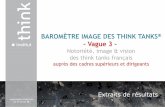 BAROMÈTRE IMAGE DES THINK TANKS - Vague 3 · d'entreprise PME-ETI : chefs d'entreprises de PME-ETI, cadres administratifs et commerciaux, ingénieurs, scientifiques, cadres supérieurs