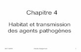 Habitat et transmission des agents pathogènes - ULg 4.pdf · Chapitre 4 Habitat et transmission des agents pathogènes. 25/11/2005 Claude Saegerman 2 ... Importance du rôle des