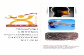 Formations continues professionnelles en osteopathie … de Formation Continue... · FORMATIONS CONTINUES PROFESSIONNELLES EN OSTEOPATHIE 2017-2018 CEESO Lyon, Centre Européen d’Enseignement