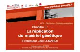UE1 : Biochimie – Biologie moléculaire Chapitre 3 : La ...unf3s.cerimes.fr/media/paces/Grenoble_1112/lunardi_joel/lunardi... · Réplication des rétrovirus : ARN + transcriptase