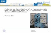 Performance Investigation of a Hydro-pneumatic type ... · E % ß à¿ 2 Å E Ï ¾ ×¿ É ... motor as studied by N. Kumar et al. 8 . Kumar, Ajit 3/19/2018 Mathematical Model Control