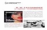 Mort à seulement 37 ans, R. W. Fassbinder (1945 … · Jean-Marie Sénia au cours duquel elle chantera des textes écrits par Fassbinder. Ce sera sans aucun doute l’événement