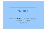 Fiabilité - Accueildeptinfo.unice.fr/~grin/messupports/java/Fiabilite1.pdf · R. Grin Fiabilité 6 Erreurs/exceptions On utilise les erreurs/exceptions pour traiter un fonctionnement