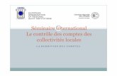 Séminaire international Le contrôle des comptes des … seminar Tenerife/Diaporama - Elisabeth... · Le principe La chambre régionale des comptes juge les comptes des comptables