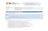 COMMISSION DES STATUTS REGLEMENTS ET … · 1 COMMISSION DES STATUTS REGLEMENTS ET OBLIGATIONS DES CLUBS Ref : BC/GC Réunion du 20 juillet 2017 – Visio Montchanin & Montbéliard