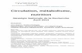 Circulation, métabolisme, nutrition - aviesan.frCMN+2013.pdf · ITMO Circulation, métabolisme, nutrition Circulation, métabolisme, nutrition Stratégie Nationale de la Recherche