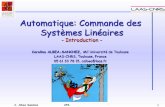 Automatique: Commande des Systèmes Linéaires · * Commande des systèmes multivariables (retour d’état), * Autres méthodes spécifiques. C. Albea Sanchez UPS 6 Ce qui veut dire…
