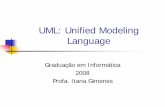 UML: Unified Modeling Language - din.uem.brdin.uem.br/~itana/esi-informatica/2008/notas-ESI-2008-04-UML.pdf · UML é utilizada para entender, projetar, navegar, configurar, manter