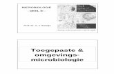 Toegepaste & omgevings- microbiologie - UGentusers.ugent.be/~jswings/Micro_3/Micro3-les6.pdf · 1 MICROBIOLOGIE - DEEL III - Prof. Dr. ir. J. Swings « Biology of Microorganisms »,