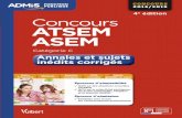 e Concours ATSEM ASEM - decitre.fr · QCM sur des situations concrètes (ATSEM) QCM sur la collectivité parisienne, ... CDG Seine-et-Marne, 2013 ..... 14 Sujet n° 2 : CDG Pyrénées-Atlantiques,