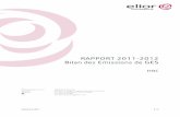 RAPPORT 2011-2012 Bilan des Emissions de GES · équivalent CO2 ... • LANCON (+St épuration) = Hôtel Mercure • LATITUDE 45 • LE MANS • LIMOURS Arche • MAISON DIEU •