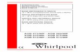 CHARACTERISTICS - Whirlpool Professional · Conduite de refoulement du compresseur sur soupape thermostatique A Tubo aspirazione compressore Compressor suction pipe Kompressor-Ansaugrohr