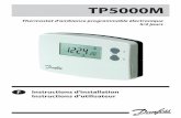 Thermostat d’ambiance programmable électronique 5/2 …heating.danfoss.com/PCMPDF/40802v01s3-00.pdf · de télérupteur (NO ou NF). D E Contact de télérupteur (NF) Contact de