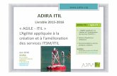 2016 ADIRA ITIL AGILE Agile-ITIL.D 24juin2016 · Améliorer les services et la Qualité de Service ITSM / ITIL, en mettant en œuvre des méthodes, ... « Agile‐ITIL» Proximedia: