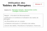 Tables de Plongées Niveau 2 - moodle.univ-angers.frmoodle.univ-angers.fr/pluginfile.php/266933/mod_resource/content/0... · Tables de Plongées Rappel : L’Accident de Décompression