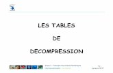 LES TABLES DE DECOMPRESSION - antonysub.frantonysub.fr/IMG/pdf/_LP_N2_Les_tables.pdf · 1948 : la Marine nationale française édite des tables de plongées basées sur celle de la