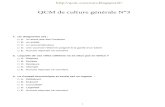 QCM de culture générale N°3 - azimutetvous.eu · QCM de culture générale N°3