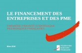 LE FINANCEMENT DES ENTREPRISES ET DES PME · le financement des entreprises et des pme premiÈre prioritÉ stratÉgique des banques franÇaises bilan 2016
