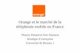 Orange et le marché de la téléphonie mobile en France · Historique du marché de la téléphonie mobile en France • 1985 Lancement du premier service de téléphonie mobile