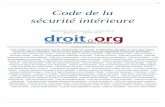 Code de la sécurité intérieure - Codes pour Droit.orgcodes.droit.org/CodV3/securite_interieure.pdf · l'administration Code de la route Code rural (ancien) Code rural et de la