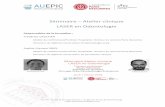 Séminaire – Atelier clinique LASER en Odontologie · 2017-10-29 · - Biophysique des lasers - Aspects réglementaires et sécurité ... Microsoft Word - Atelier clinique ... AUEPIC