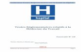 Textes Réglementaires relatifs à la Médecine du Travail · Médecine du Travail 2016 Page 1 Collection Textes Réglementaires sur la Santé en Algérie Textes Réglementaires relatifs
