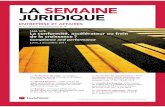 LA SEMAINE JURIDIQUE - Lyon Place Financière & … nistratif au sein de la puissance publique, ... la rédaction d’une partie du cadre juridique, ... compris les PME, ...