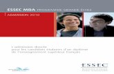 ESSEC MBA PROGRAMME GRANDE ÉCOLE …econtent.essec.fr/mediabanks/ESSEC-PDF/Formations/ESSEC MBA... · ESSEC MBA, admission directe ... formulaire de lettre de recommandation à deux