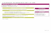 ORGANISATION DE LA FORMATION - Accueil - …ufr-sciences-pau.univ-pau.fr/.../_content/program-11-1.pdf · connaissances en biologie animale et végétale, ... d'examen et/ou de contrôle