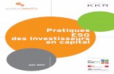 Pratiques ESG des investisseurs en capital - novethic.fr · Au regard des grands métiers du capital investissement, depuis le capital risque s’intéressant aux start-up jusqu’au