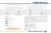Feuillet technique TWINEO - Chauffage Hoenen · 100 % de la puissance, équipé d’un silencieux à l’aspiration d’air. - Allumage électronique et contrôle de flamme par ionisation.