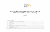 guide Pour La RÉdaction Et La PrÉsentation Deslettres.sorbonne-universite.fr/IMG/pdf/guide_du_doctorat.pdf · 4.2.2 Après la soutenance..... 12 5 Diffusion et archivage des thèses