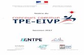 Notice du concours commun externe TPE/EIVP … · 2-Centres d’examen ... (géologie, eau et environnement ... de l’éducation nationale pour l’année en cours en deuxième année